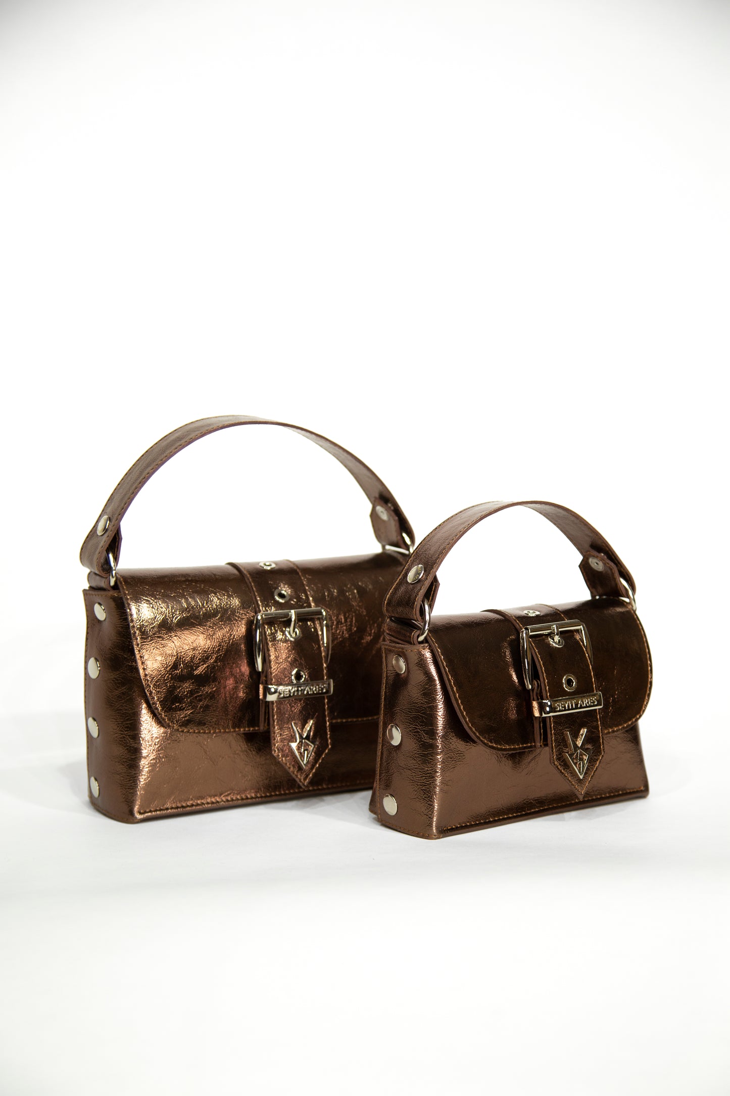 Ares metallic bronze L bag