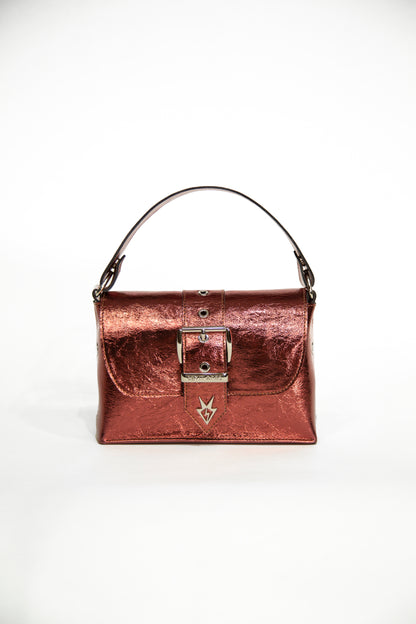 Ares metallic dark red L bag