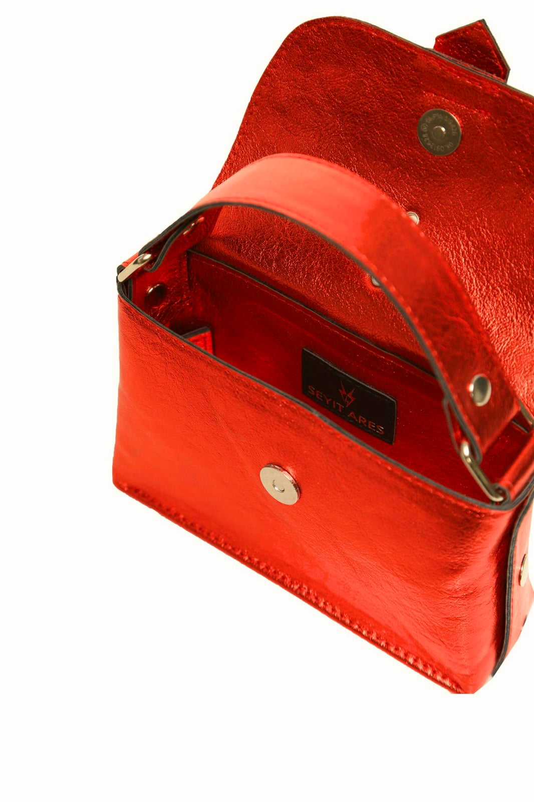 Ares metallic red mini bag