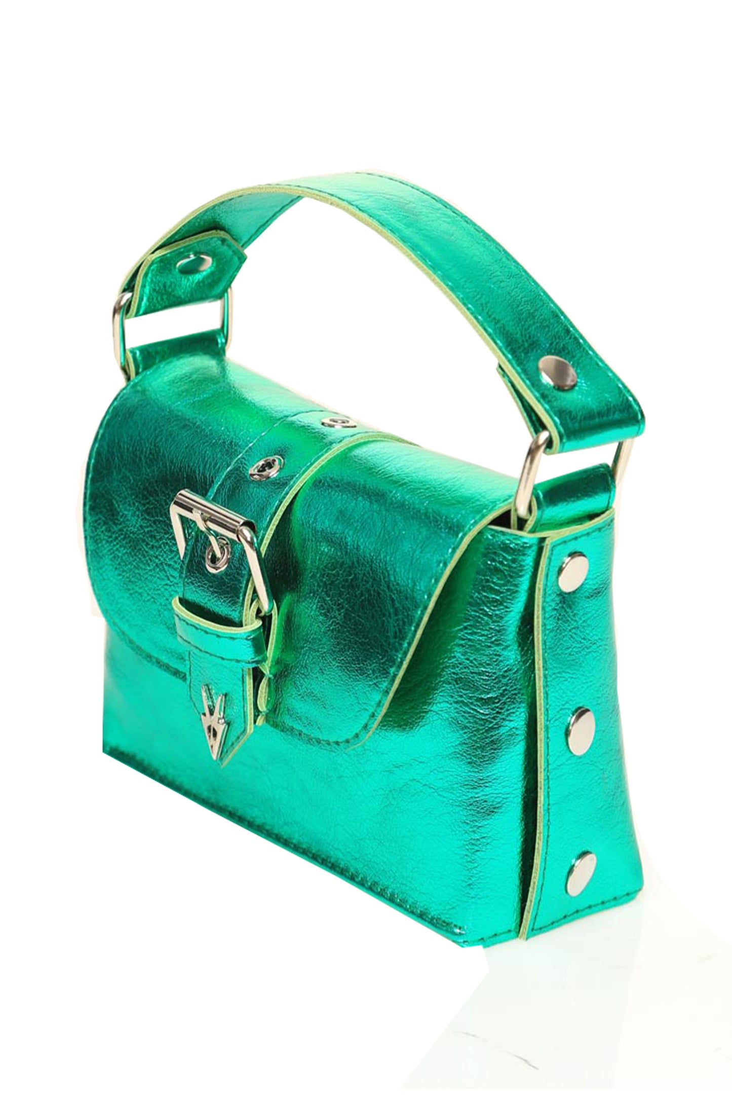 Ares mini metallic turquoise bag