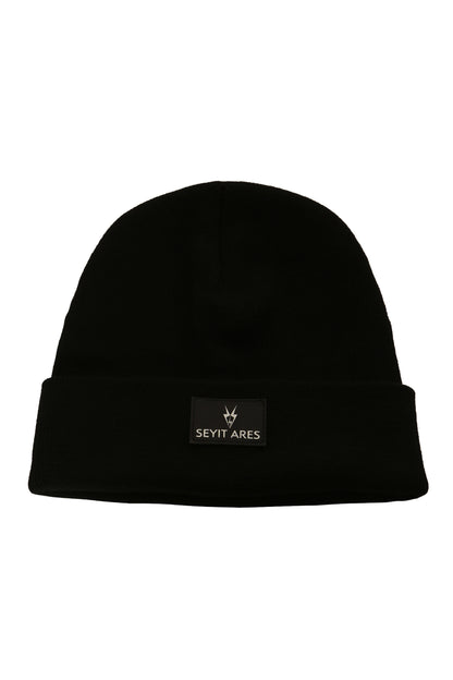 Unisex long beanie in black