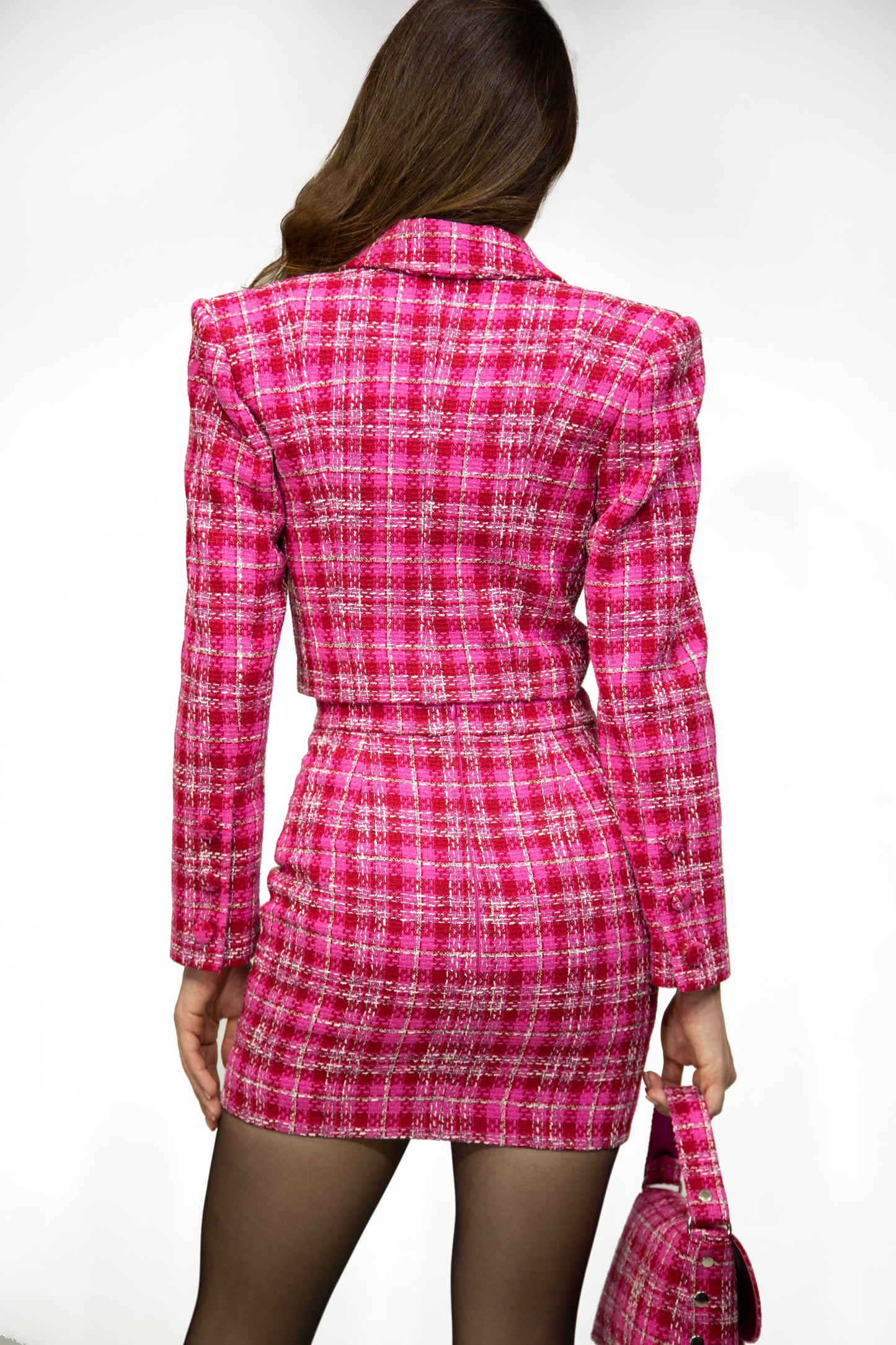 Shorte tweed jacket, pink