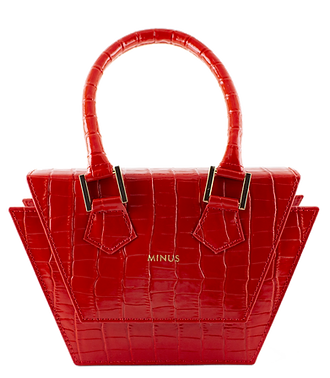 Joel M red crocodile embossed